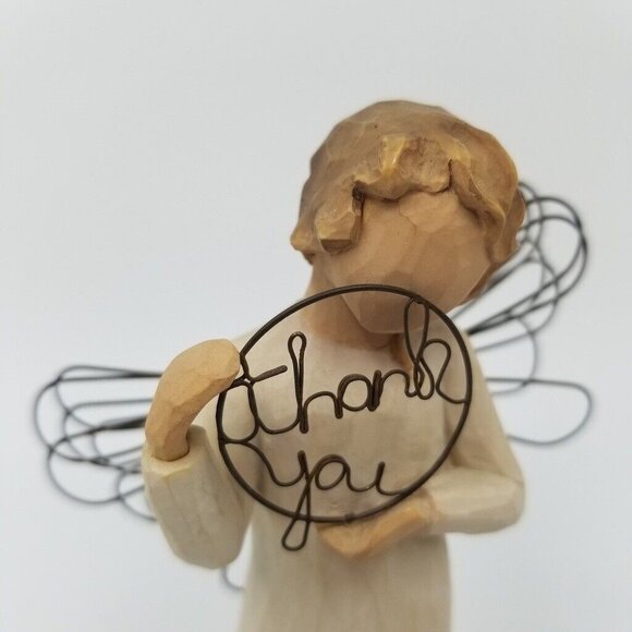 Willow Tree Angel Thank You 5" Figure Sculpture Susan Lordi Demadaco Caring - Picture 2 of 6